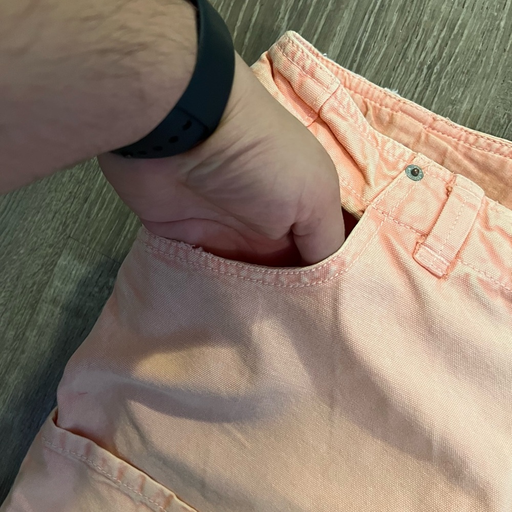 Free People SUPERSONIC SLIM PANT IN CORAL PINK - Picture 7 of 8